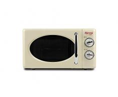 Girmi FM2105 Mikrowelle im Vintage-Design, 20 l, 700 + 800 W, Creme