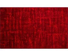 Linea Due Badteppich 100% Polyacryl, ultra soft, rutschfest, ÃKO-TEX-zertifiziert, 5 Jahre Garantie, SAVIO, Badematte 60x100 cm, rubin