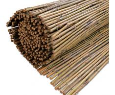Windhager Sichtschutzmatte TAIPEI Naturprodukt aus unbehandeltem Bambusvollrohr, Beige, 3 x 1,5 m, 06418