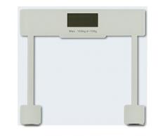 VidaXL 400431 Personenwaage elektronisch rechteckig weiß - Personenwaage (LCD, weiß, CR2032, 3V, Glas)