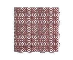 andiamo Kunststofffliese Bodenfliese Gartenfliese Terassenfliese Balkonfliese Innen- und Außenbereich Wasserdurchlässig wetterfest langlebig 38 x 38 cm, Set: 7 Fliesen 1 m², terra