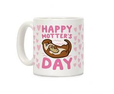 lookhuman Happy MOTTER s Day Weiß 11 Unze Keramik Kaffee Tasse