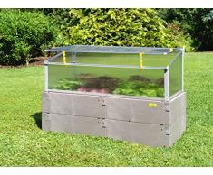 JUWEL Ganzjahres-Beetsystem Bio-Protect 130/60 (Frühbeet mit Wetter- & Insektenschutz, BPA frei, 126x58x40/30 cm), grau