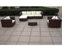 Baidani Rattan Lounge-Garnitur Day Dreamer XXL, 24-teilig, braun meliert