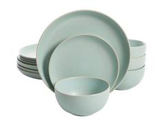 Gibson Rockaway Geschirr-Set 12 Piece blaugrün