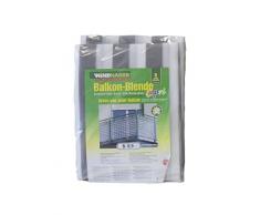 Windhager 06128 Balkonblende, Capri, 0,90 x 5 m, grau / weiß