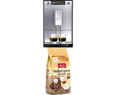 Melitta Caffeo Solo E950-103 Schlanker Kaffeevollautomat mit Vorbrühfunktion, 15 Bar, LED-Display, höhenverstellbarer Kaffeeauslauf, Herausnehmbare Brühgruppe, Silber + Ganze Kaffeebohnen