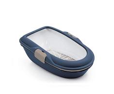 Stefanplast Katzentoilette Katzenstreu, selbstreinigend, Katzentoilette, Sandkasten, 59 x 39 x 22 cm, Marineblau