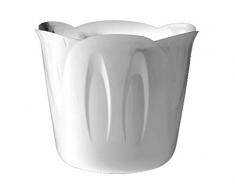 Bama Übertopf aus weißem Harz, Mimose, Ø 15 cm