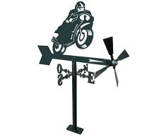 Arthifor Windlicht für Garten, Motorrad, Schwarz matt