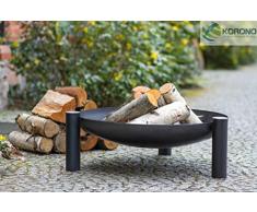 KORONO 5900105400277 Feuerschale, Rohstal, 87 x 87 x 30 cm