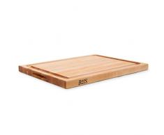 John Boos Schneidebrett mit Ahornkante, wendbar, mit Saftrille 24 Inches x 18 Inches x 1.5 Inches Maple with Juice Groove