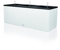 Lechuza TRIO Cottage 40 Pflanzgefäß mit Erd-Bewässerungs-System, Weiß, 130 x 42 x 44 cm