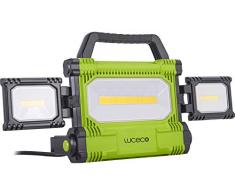 LUCECO leistungsstarker ultraflacher LED Baustrahler 50W, 5000lm, 6500K, IP54-geschützt, 220-240 V, LW50BG2-EU