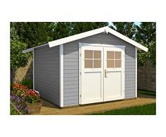 Weka 122.3030.45001 Gartenhaus 122 Gr.5, Grau, 380 x 320 x 249 cm