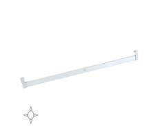 Emuca - Beleuchtung für Kleiderschrank oder Garderobe, Kleiderstange für Kleiderschrank mit 5,5W-12V DC LED-Leuchtmittel und Bewegungssensor, Matt eloxiert Aluminium, L 1008-1158mm