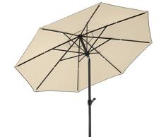 Schneider-Schirme rund Sonnenschirm Adria, 8-teilig, Natur, 300 x 300 x 260 cm