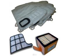 Mister vac A901 6 Staubsaugerbeutel Vlies, Hepafilter, Motorschutzfilter im Set geeignet für Vorwerk Kobold 135, 136