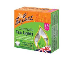 Die Buzz Citronella Teelichter (geeignet für Outdoor, Garten) – 18 Stück