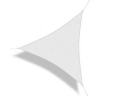 Corasol 160075 Premium Sonnensegel, 5 x 5 x 5 m, Dreieck, Wind- & wasserdurchlässig, weiß