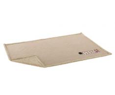 HUNTER Universtity Hundedecke, College-Style, Wendedecke, Plüschbesatz, 80 x 120 cm, braun