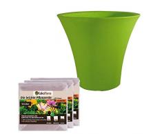 RoTaPlastes Starter-Set Kalla Pflanzvase 40 cm lime (Vase|Erde)