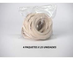 Sanfor 85024 Box 100 Dichtung Kaffeemaschine O.L. 12 Körnungen (4 Packungen à 25 Stück) Kautschuk weiß