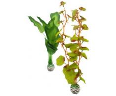 OASE biOrb Seidenpflanzen Set M - 2-teilige Aquariums-Dekoration, naturnahe Kunst-Pflanzen, Zubehör fürs Aquarium-Becken, in Grün