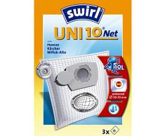 Swirl Uni 10 PowerNet Staubfilterbeutel für Hoover, Kärcher, Nilfisk-Alto Staubsauger, 3 Stück