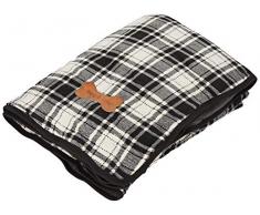 Snug & Cosy Fleecedecke, Schottenmuster, 150 x 100 cm, Schwarz