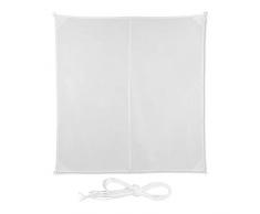 Relaxdays, weiß Sonnensegel quadratisch, wasserabweisend, UV-Schutz, mit Spannseilen, Terrasse, Balkonsegel BxT: 3 x 3 m