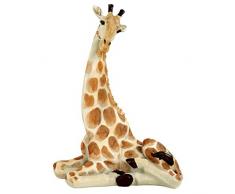 Design Toscano Zari die ruhende Giraffe Afrikanische Deko Gartenstatue, Polyresin, vollfarbe, 51 cm