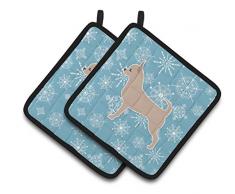 Carolines Treasures BB3550PTHD Topflappen, Schneeflocke, 7,5 x 7,5 W, mehrfarbig