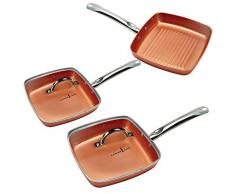 Copper Chef Bratpfanne, quadratisch, 5-teiliges Set