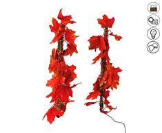ABC Home Garden Ahorn ♦ ♦ Solarleuchte ♦ Solarstecker ♦ Gartenstecker ♦ LED ♦ 2er Set ♦ EIN- & Ausschalter ♦ Lichtsensor ♦ ♦, orange, braun, rot