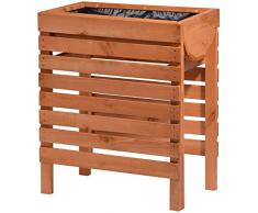 dobar 58160e Dekoratives Hochbeet aus Holz (Kiefer): Tischbeet Bausatz, für Gemüse, Kräuter, Blumen, Beet flexibel platzierbar in Garten, Terasse, Balkon, 58 x 36 x 71 cm - Pflanzbeet Hochbeet