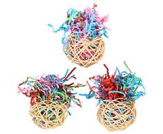 Parrot Essentials 720132 Fiesta Ball Stuffers Kauen Papagei Spielzeug 3-Teilig, 100 g