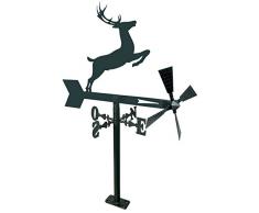 Arthifor Gartenlaterne mit Silhouette von Gamo, schwarz matt