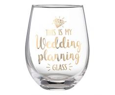 Lillian Rose G117 WP Weinglas ohne Stiel, Höhe 12 cm, goldfarben