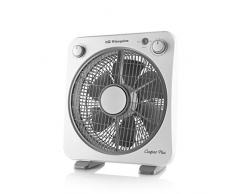 Orbegozo BF 0138 Bodenventilator mit 6 Flügeln, zwei-Wege-Schutzgitter, 3 Geschwindigkeitsstufen, rotierender Diffusor, 60 Minuten Timer, 40 W Leistung