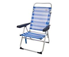 Aktive 53956 Klappstuhl aus Aluminium, Beach, 50 x 64 x 100 cm, Blau