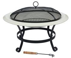 Gardeco CASSIO-74-IV Feuerschale, elfenbeinfarben