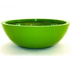 Pflanzkübel Blumenkübel Blumentopf Fiberglas Schale D34xH12cm hochglanz avocado grün