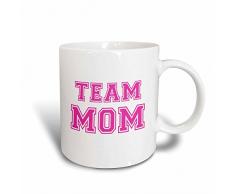 3dRose mug_151265_2 Team Mom Becher, keramik, ceramic
