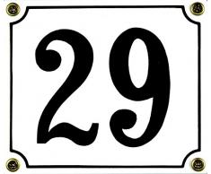 Buddel Bini Wetterfestes Emaille Hausnummernschild 29 12 x 14 cm, sofort lieferbar, weiß