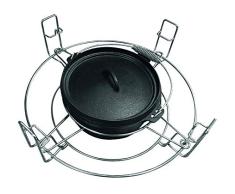 JUSTUS Set Schmortopf + Halterung zu Black JEgg XL schwarz, Silber