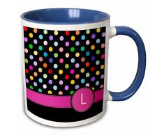 3dRose 154309_6 Mug Becher, keramik, blau/weiß