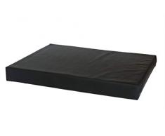 Comfort-Kussen 7MTRS3-KL-ZW Komfort Schaumstoff Haustier Bett Kunstleder, 125x90x10 cm, schwarz