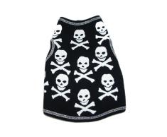 I See Spot der Hund Pet Baumwolle T-Shirt Tank, Skull, Größe XXL, schwarz