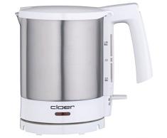 Cloer 4711 Wasserkocher, 2000 W, Trockengeh- und Überhitzungsschutz, innen liegende Füllmengenmarkierung, weiß, Edelstahl, 1.7 liters
